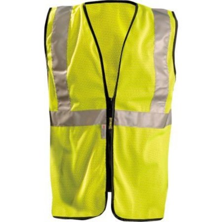 OCCUNOMIX OccuNomix Premium Mesh Standard Vest w/Zipper, Class 2, Hi-Vis Yellow, 5XL, LUX-SSGZC-Y5X LUX-SSGZC-Y5X